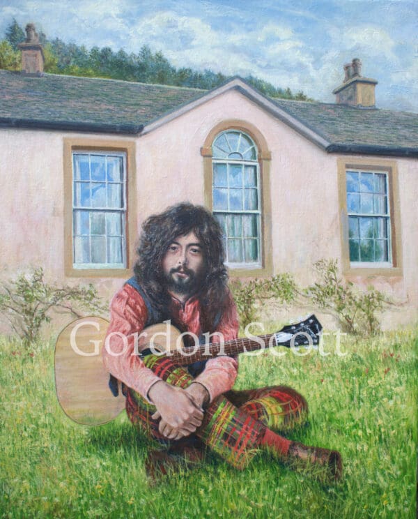 Original Painting: Jimmy Unplugged at Boleskine by Gordon Scott