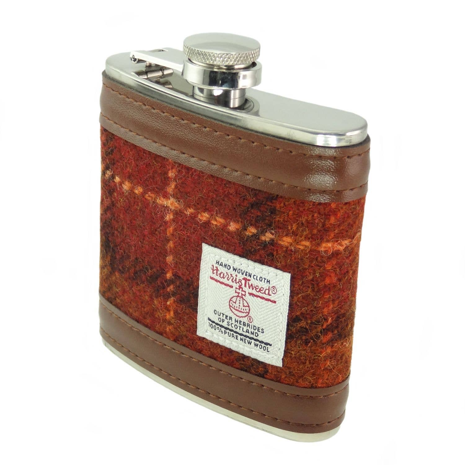 6oz Harris Tweed Hip Flask - Image 8