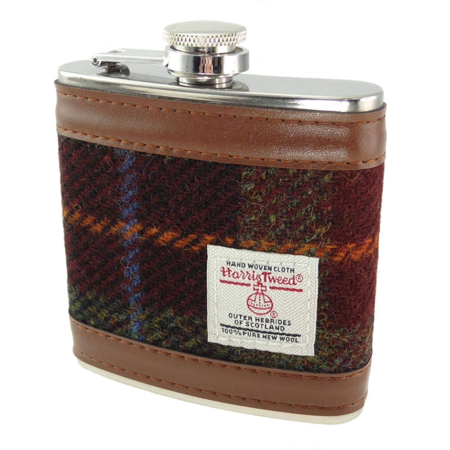 6oz Harris Tweed Hip Flask - Image 3